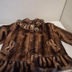 Cozy Brown Faux Fur Kids Coat